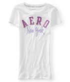 Camiseta Feminina Aeropostale com Aplique e Glitter