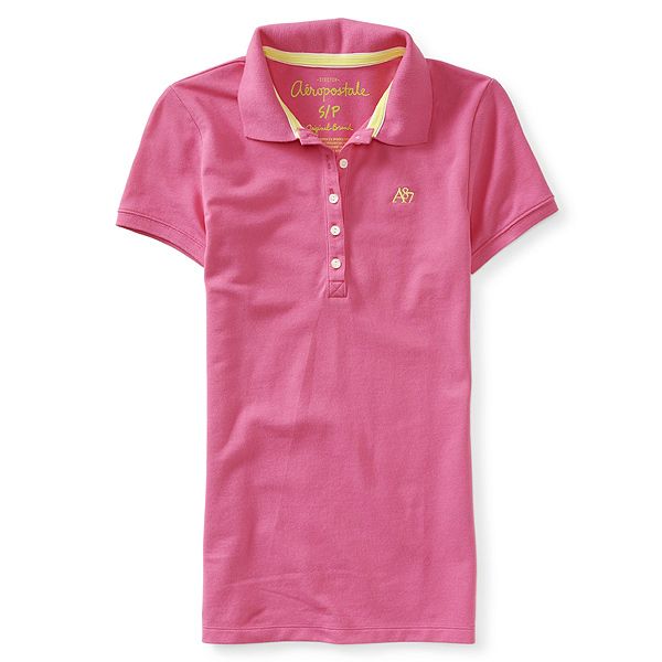 Polo Feminia Aeropostale A87 SOLID PIQUÉ - Rosa