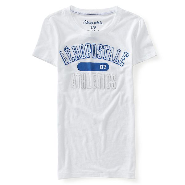 Camiseta Feminina Aeropostale ATHLETIC Com Aplique - Branca