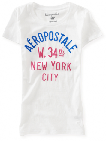 Camiseta Aeropostale W.34th NYC Branca