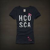 Camiseta Feminina Hollister Aplique e Bordado