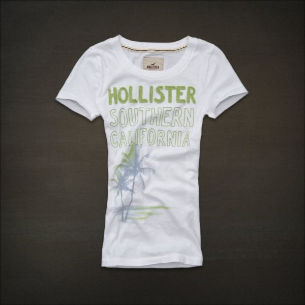Camiseta Feminina Hollister Com Aplique