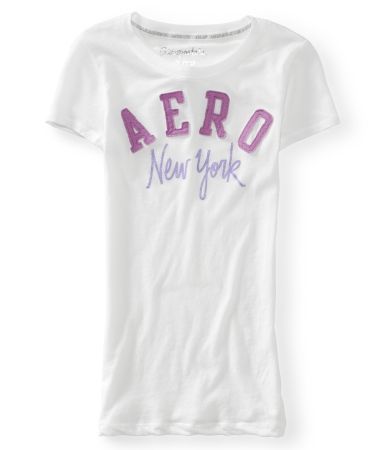 Camiseta Feminina Aeropostale com Aplique e Glitter